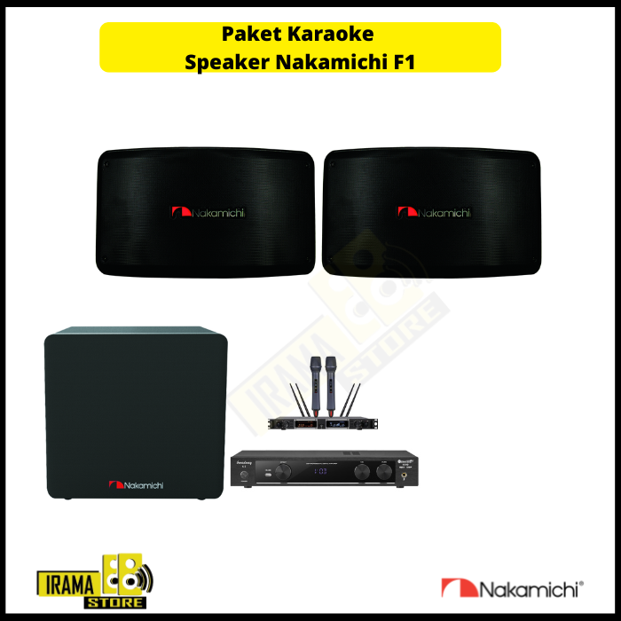 Paket Karaoke Speaker Nakamichi F1 - No Touchscreen dan Player